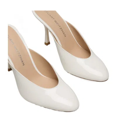 Stuart Weitzman Madison Mule 85 In White