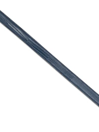 Celine Logo Belt In Blue