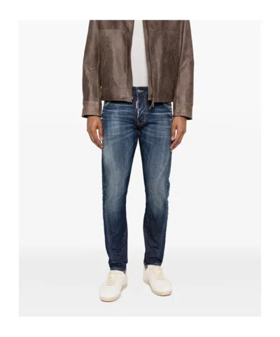 Dsquared2 Belt Loop Jeans In Blue