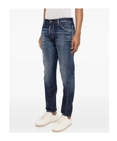 Dsquared2 Belt Loop Jeans In Blue