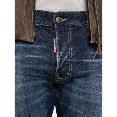 Dsquared2 Belt Loop Jeans In Blue