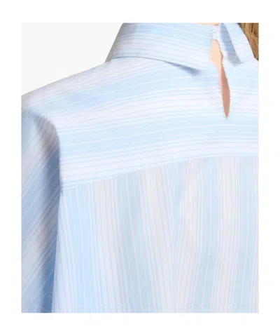 Marni Striped Panel Shirt In Blue