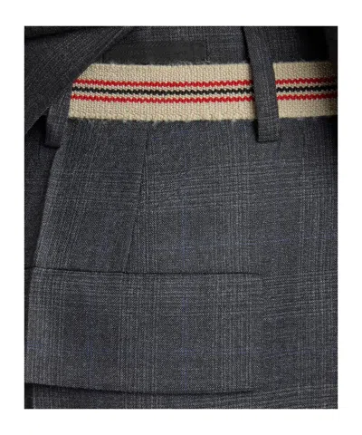 Prada Pleated Wool Drawstring Trousers In Black