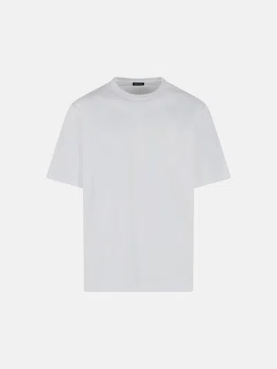 Zegna Slim-fit Logo-embroidered Cotton-jersey T-shirt In White