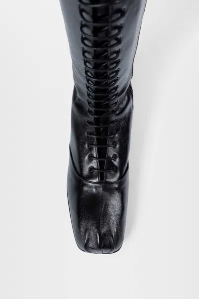 Ann Demeulemeester Ysha Boots In Semi-shiny Leather In Black