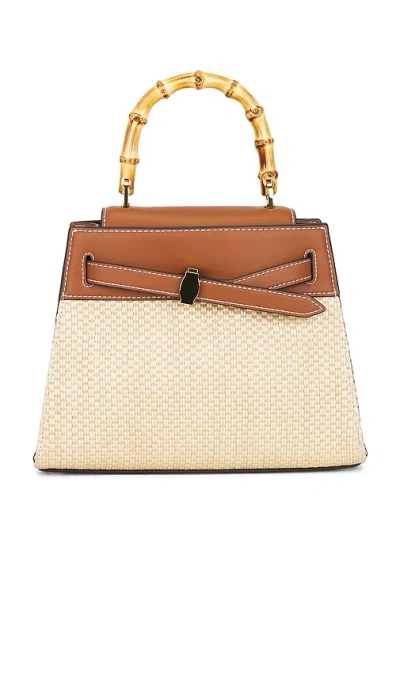 Veronica Beard Raffia Dash Top Handle Bag In Pattern