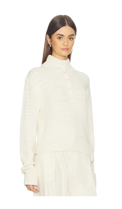 Helmut Lang Slub Button Top In White