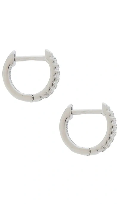 Shashi Micro Pave Huggie Earrings In Pattern