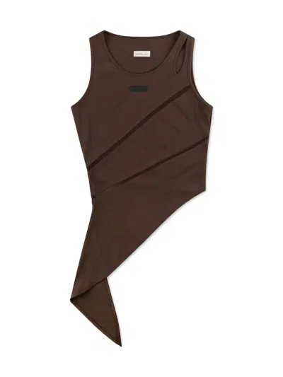 Feng Chen Wang Patchwork Vest In Brown
