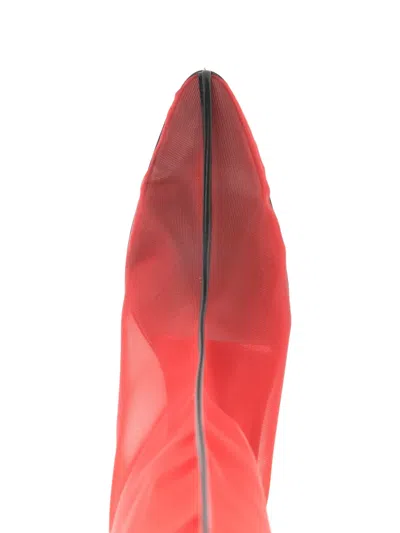 Herbert Levine Pointed-toe Mesh Boots In Multi