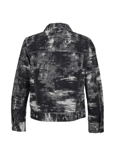 漂白效果排扣夹克