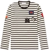 ALEXANDER MCQUEEN Slim-Fit Appliquéd Striped Cotton-Jersey T-Shirt