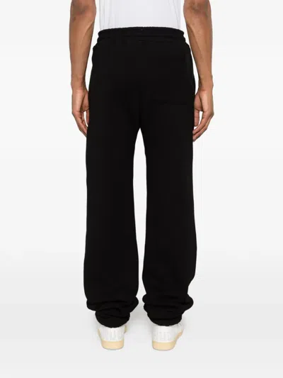 Rhude Drawstring Script Logo Trousers In Black