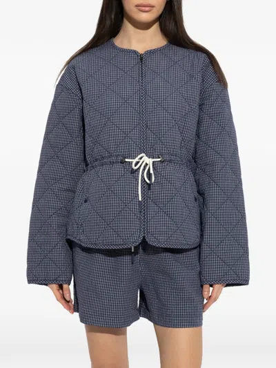 Rethinkit Studios Quilted-design Jacket In Blue