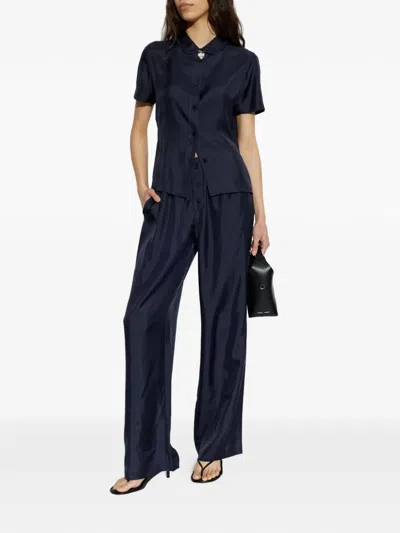 Rohe Silk Shirt In Blue