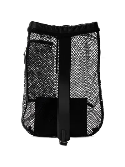 Tom Ford Mesh Backpack Featuring Practical Front Zip Pocket In Black