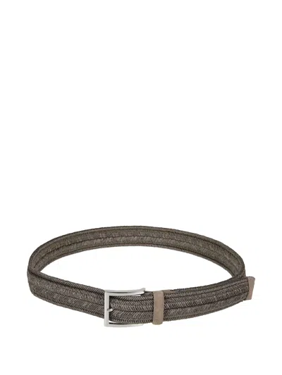 Orciani Woven Belt In Brown