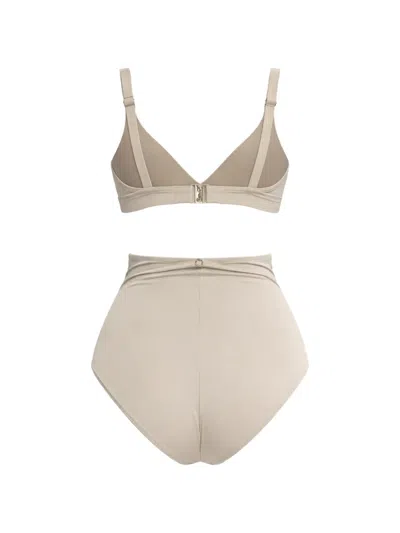 Max Mara Triangle-cup Bikini Top In Neutral