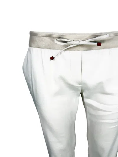Lorena Antoniazzi Drawstring Trousers In White