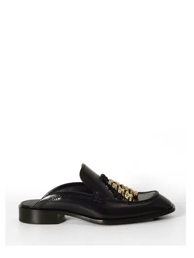 Loewe Black Leather Loafers