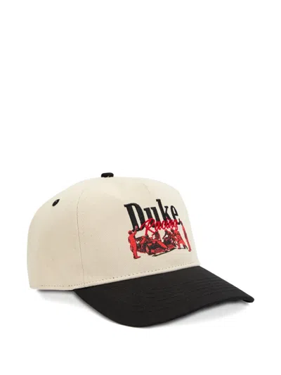 Duke & Dexter Mens Multi Pitstop Embroidered Cotton Cap In Neutral