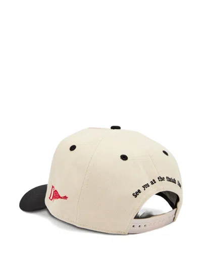 Duke & Dexter Mens Multi Pitstop Embroidered Cotton Cap In Neutral