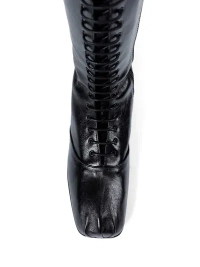 Ann Demeulemeester Ysha Boots In Semi-shiny Leather In Black