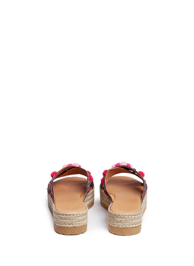 Shop Mabu By Maria Bk 'violette' Tribal Embroidered Espadrille Platform Slide Sandals