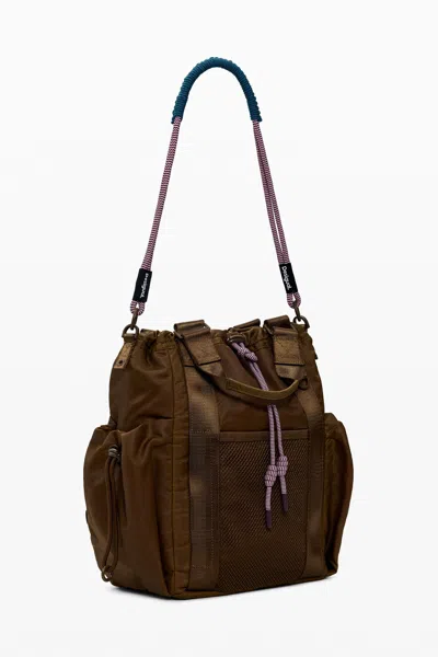 Desigual Medium Multiposition Backpack In Brown