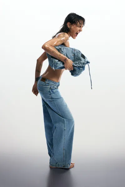 Desigual Medium Denim Bag In Blue