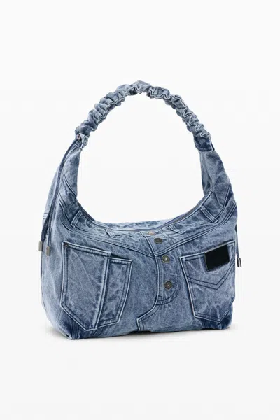 Desigual Medium Denim Bag In Blue