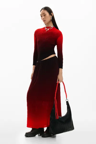Desigual Medium Embossed Bag In Black