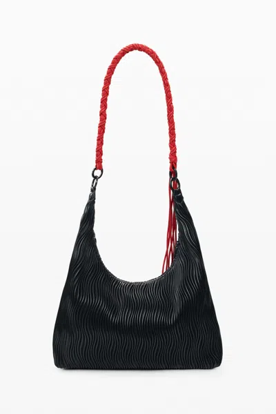 Desigual Medium Embossed Bag In Black