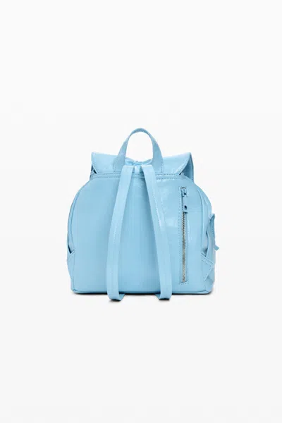 Desigual Small Shiny Bow Backpack In Blue