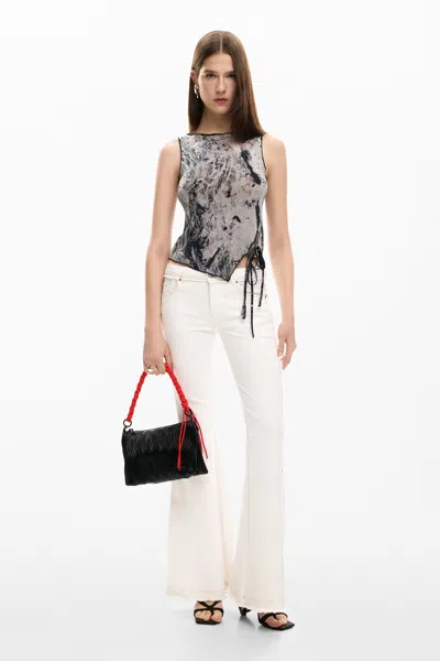Desigual Medium Embossed Bag In Black
