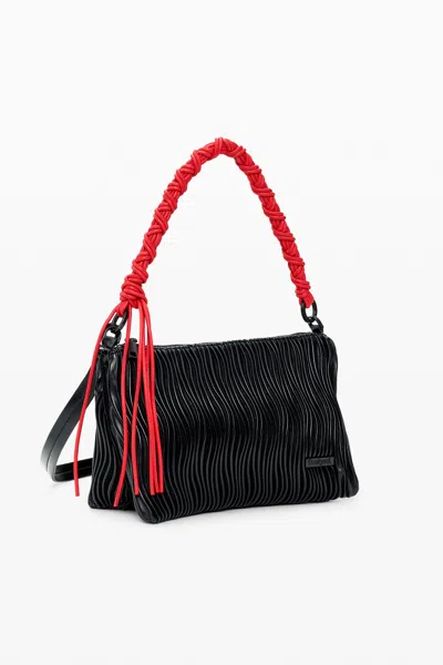 Desigual Medium Embossed Bag In Black