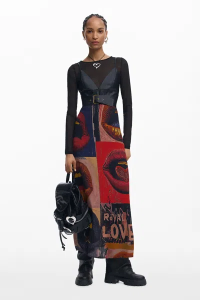 Desigual Medium Faux Leather Backpack In Black