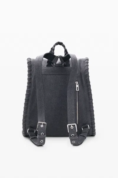 Desigual Medium Denim Backpack Mickey Mouse™ In Gray