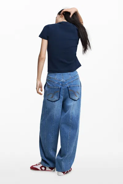 Desigual Basic Logo T-shirt In Blue