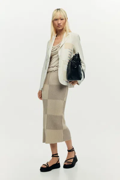 Desigual White Patchwork Blazer In White