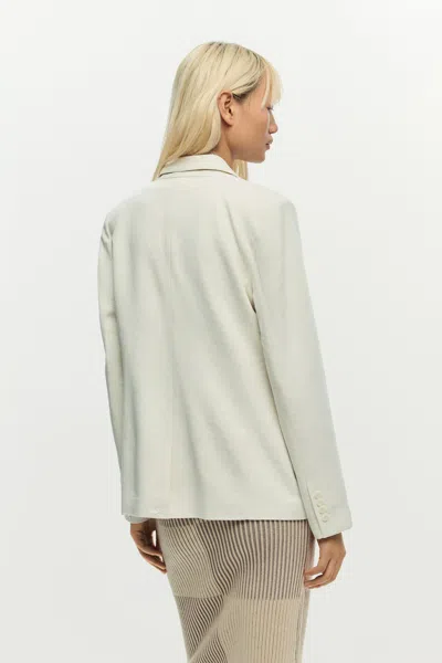 Desigual White Patchwork Blazer In White