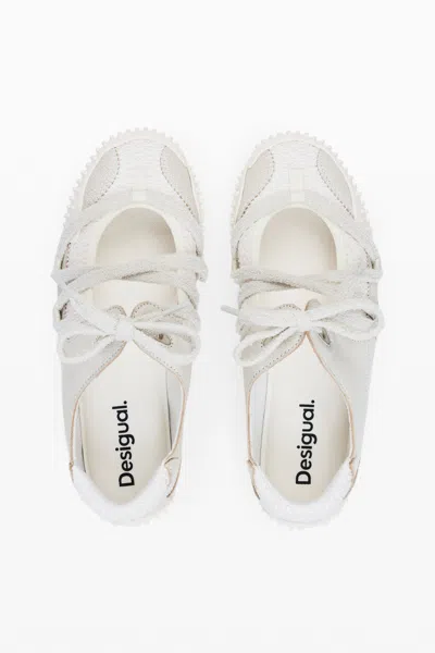 Desigual Raw Fabric Sneaker In Multi