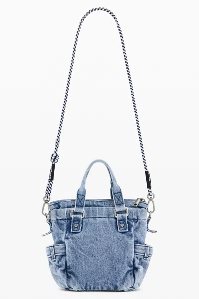 Desigual Mini Denim Crossbody Bag In Blue