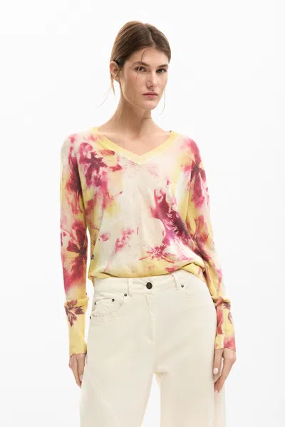 Desigual Lace-up Tapered Trousers In White