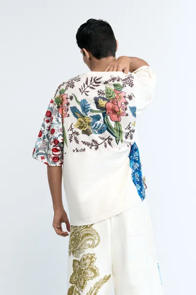 Desigual Patchwork T-shirt In White