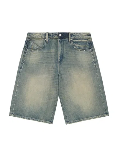 Rta Gustavo Oversize Denim Bermuda Shorts In Blue