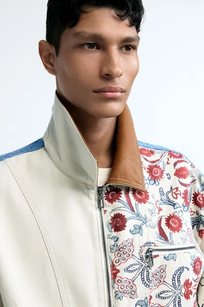 Desigual Patchwork Coat In White