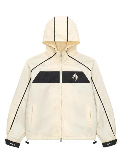 Rta Zayden Hooded Logo Jacket In Neutral