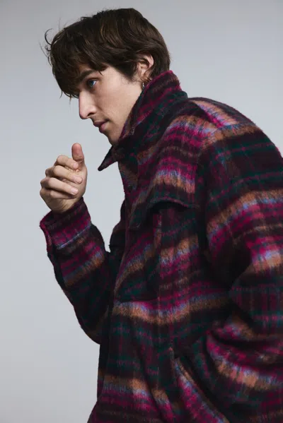 Desigual Checked Jacket With Pockets In Multi