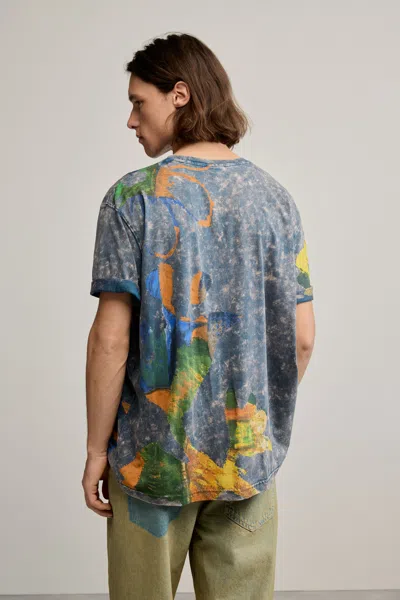 Desigual Printed Arty T-shirt In Blue
